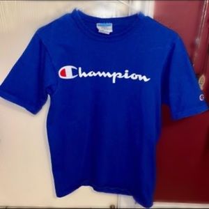 blue champion shirt
